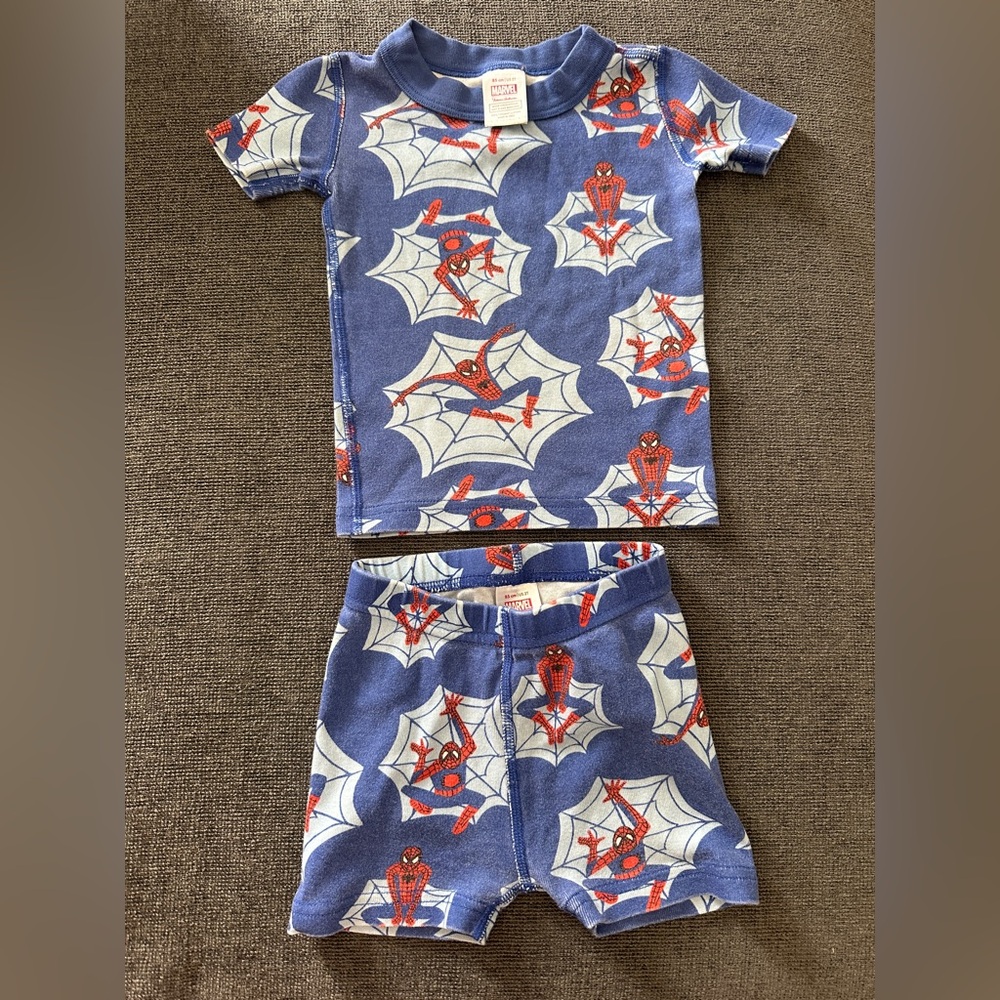 Marvel by Hanna Andersson Blue and Red Spider-Man Pajama Set